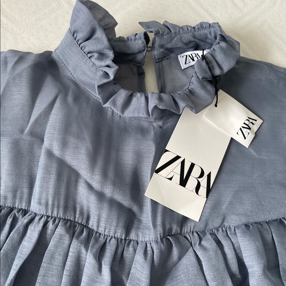 ZARA KNIT ORGANZA DRESS - Picture 15 of 15